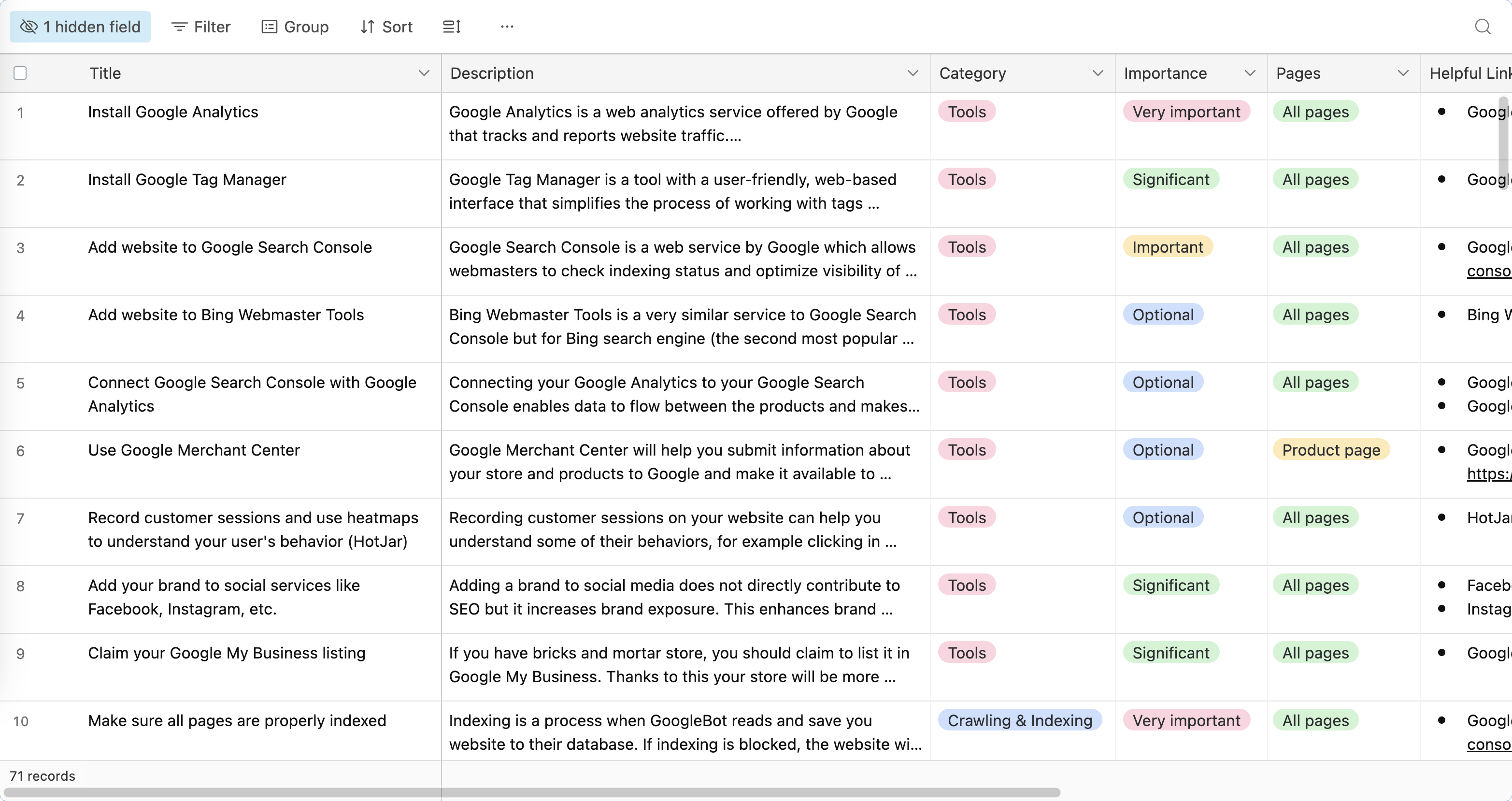 SEO Checklist Preview